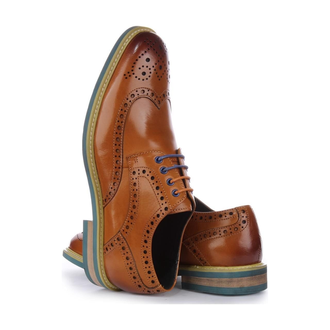 JUSTINREESS ENGLAND JUSTINREESS ENGLAND Men's 'James' Leather Shoes in Brown - 4