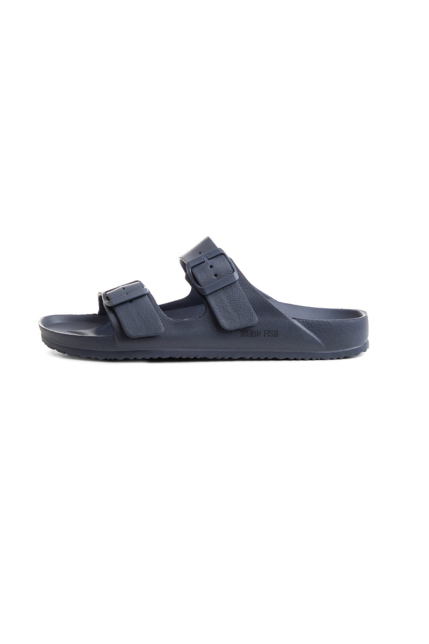 Weird Fish Weird Fish Men's Herring Double Strap Pool Sliders in Dark Blue