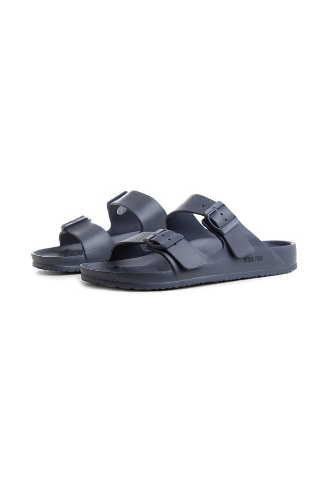 Weird Fish Weird Fish Men's Herring Double Strap Pool Sliders in Dark Blue - 3