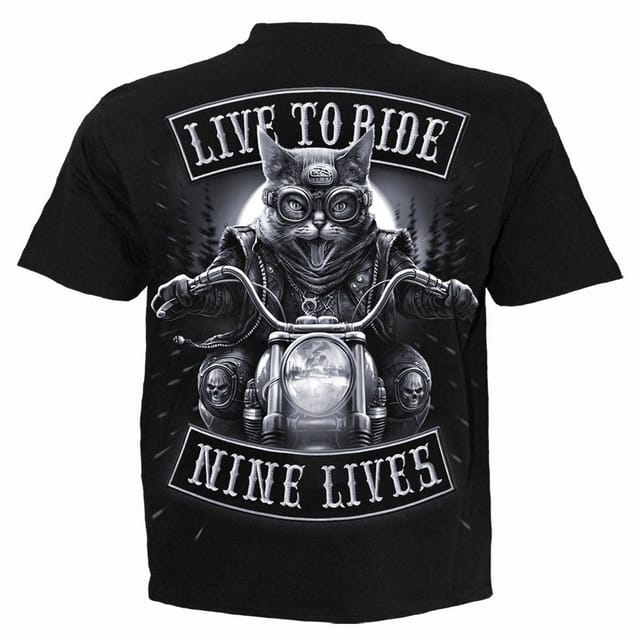 Spiral Spiral Men's NINE LIVES - T-Shirt Black - 2