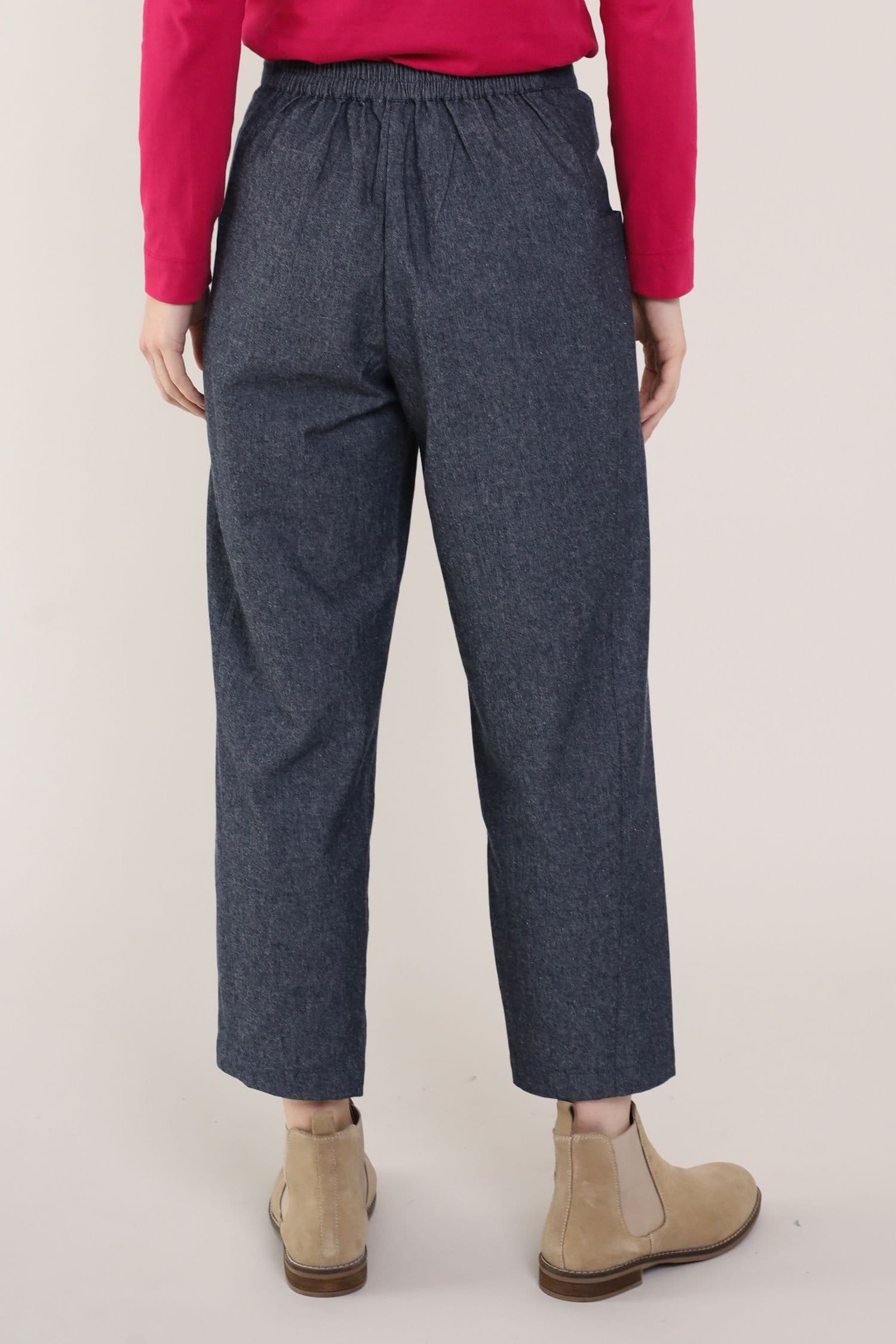 Nomads Clothing Nomads Clothing Women's Cotton Pocket Bubble Trousers in Blue - 4