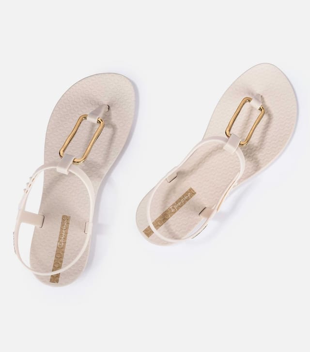 Ipanema Women's Oatmeal Class Modern Flat Sandals Ipanema New Look - 3