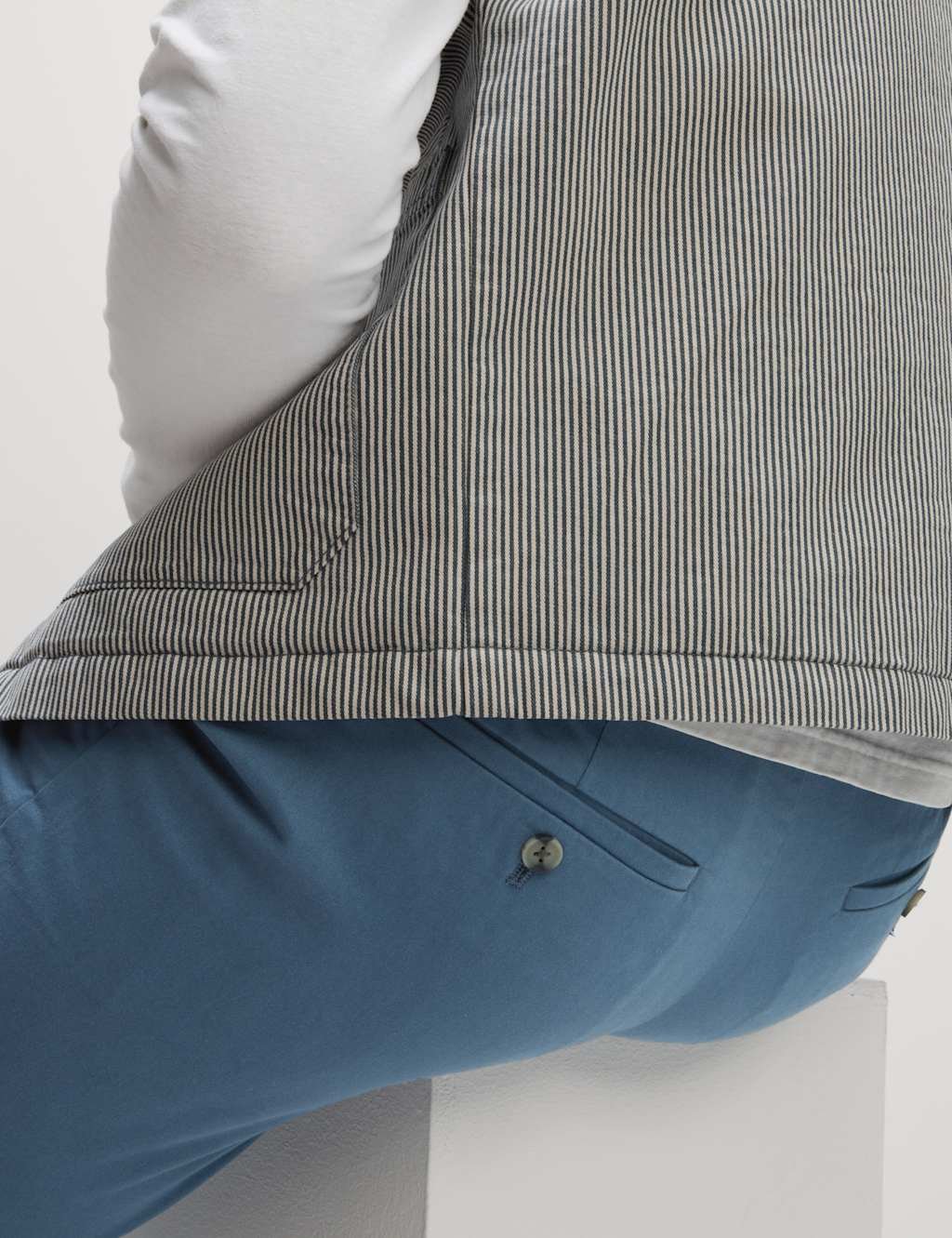 Marks & Spencer M&S Regular Fit Stretch Chinos Air Force Blue - 2