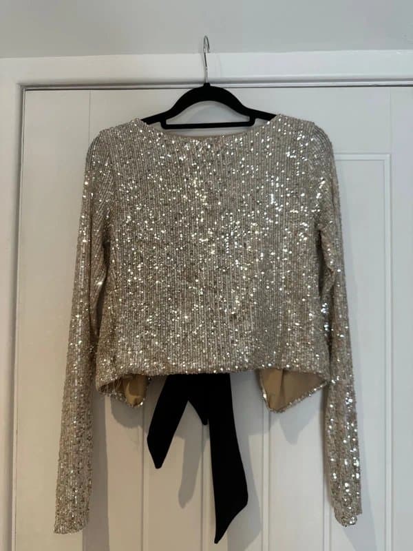 ASOS Design ASOS open back sequin top