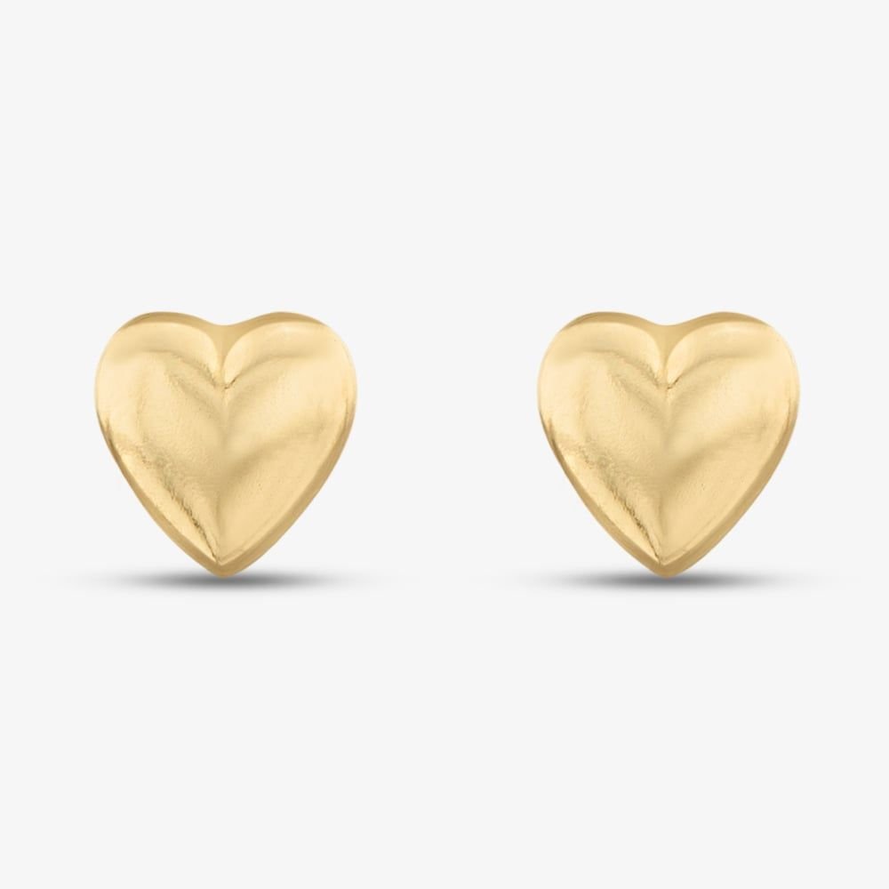 T.H.Baker T.H.Baker Women's 9ct Yellow Gold Heart Stud Earrings 1.59.0863 - 2