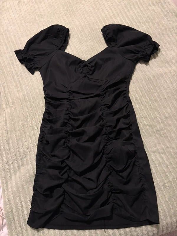 Shein Ruched black dress