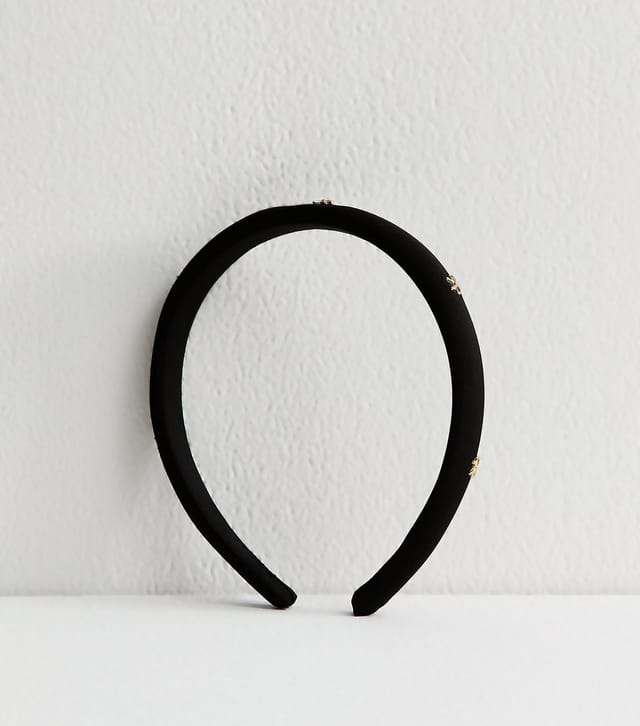 New Look Black Grosgrain Bow Embellished Skinny Headband New Look - 2