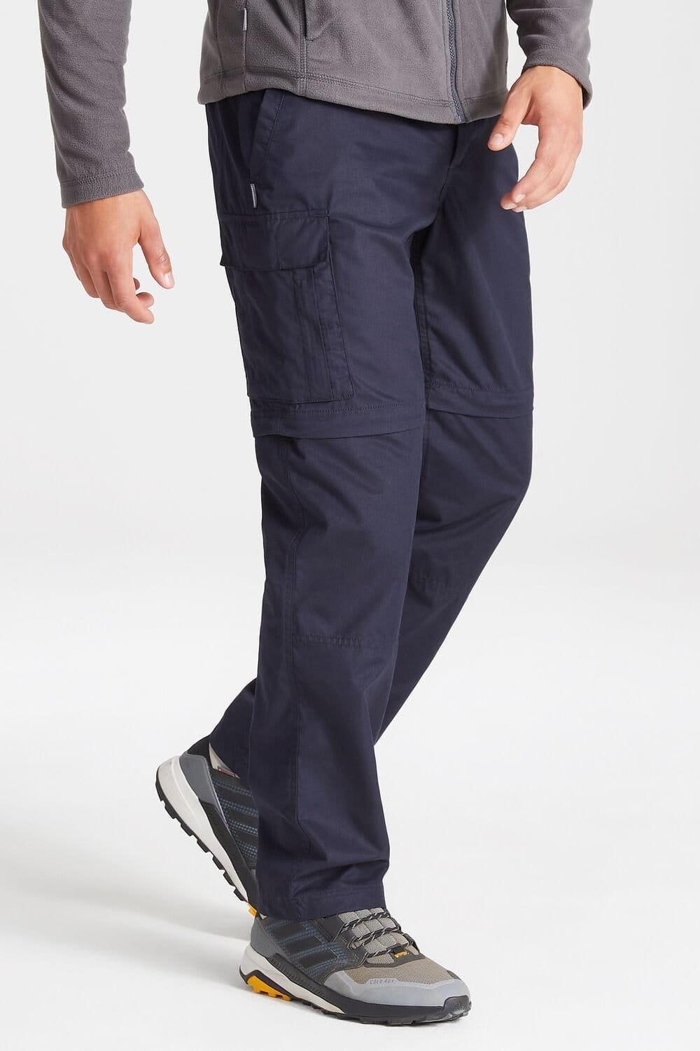 Craghoppers Craghoppers Men's Expert Kiwi Active Anti-Insect Zip-Off Workwear Trousers in Dark Navy - 1