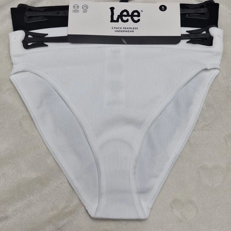 Lee New Lee 2 pack womens underwear size 10 S briefs pants ladies knickers Small seamless girls