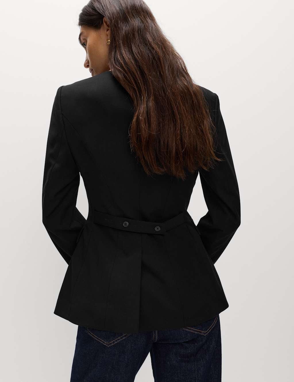 Marks & Spencer M&S Collarless Jacket Black - 1