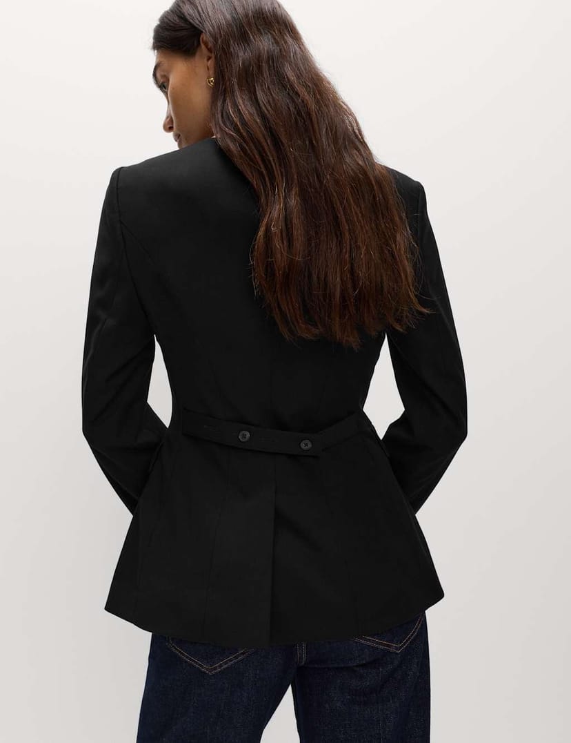 Marks & Spencer M&S Collarless Jacket Black - 1