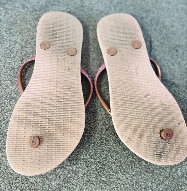 Havaianas Havaianas 39/40pink glitter Sandals wedding holiday beach party 6/7 same day post