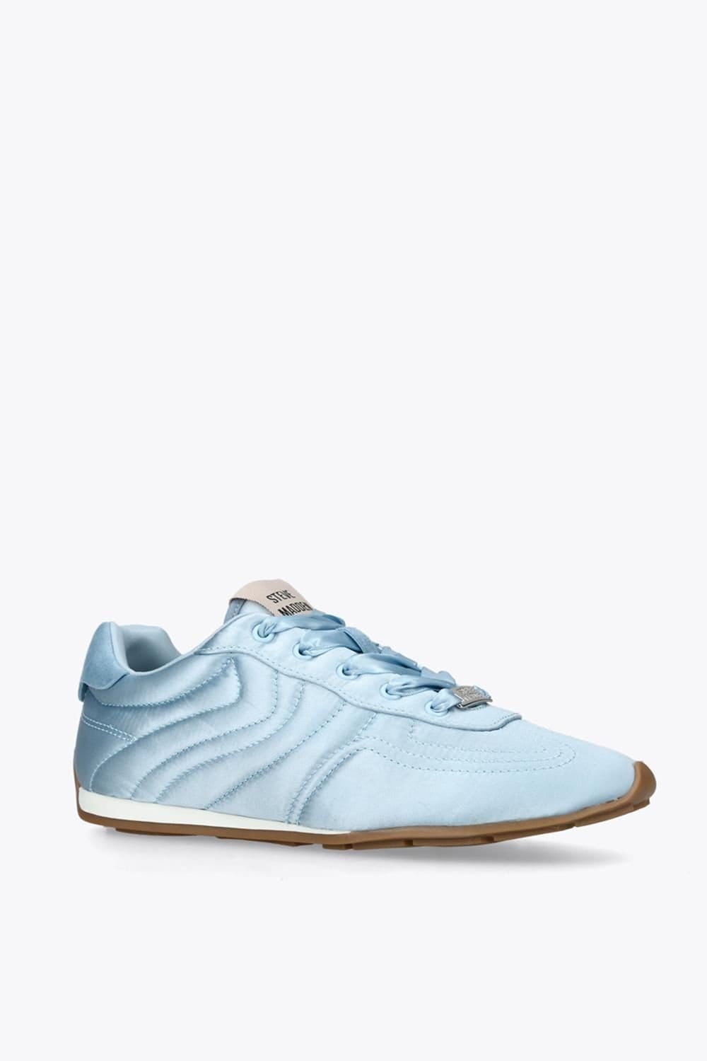 Steve Madden STEVE MADDEN Women's 'Abbi Blue Satin' Satin Trainers - 4