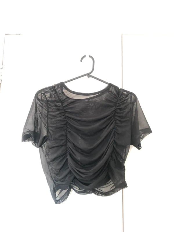 ASOS ASOS Ruched Mesh Top