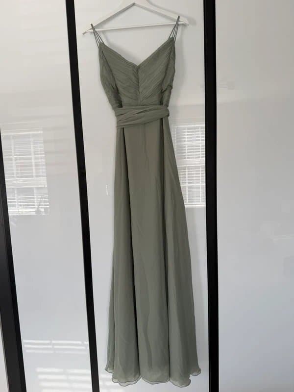ASOS Design ASOS Design bridesmaid cami maxi dress in sage/olive green UK 14