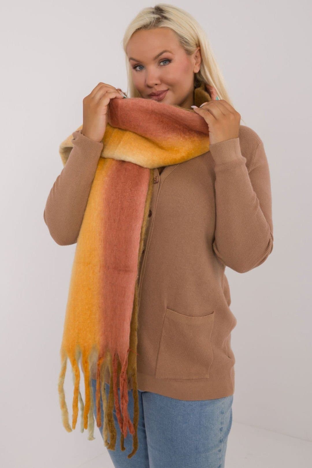 Love Lace Love Lace Orange Polyester Scarf