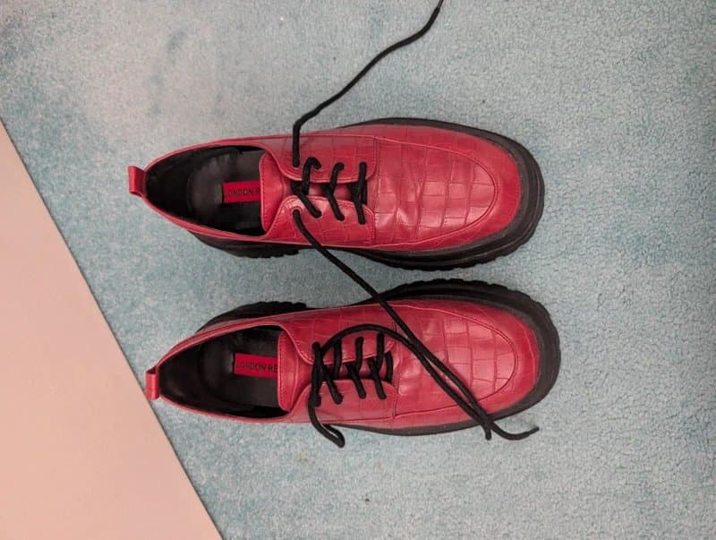 ASOS ASOS Red Chunky Shoes size 5