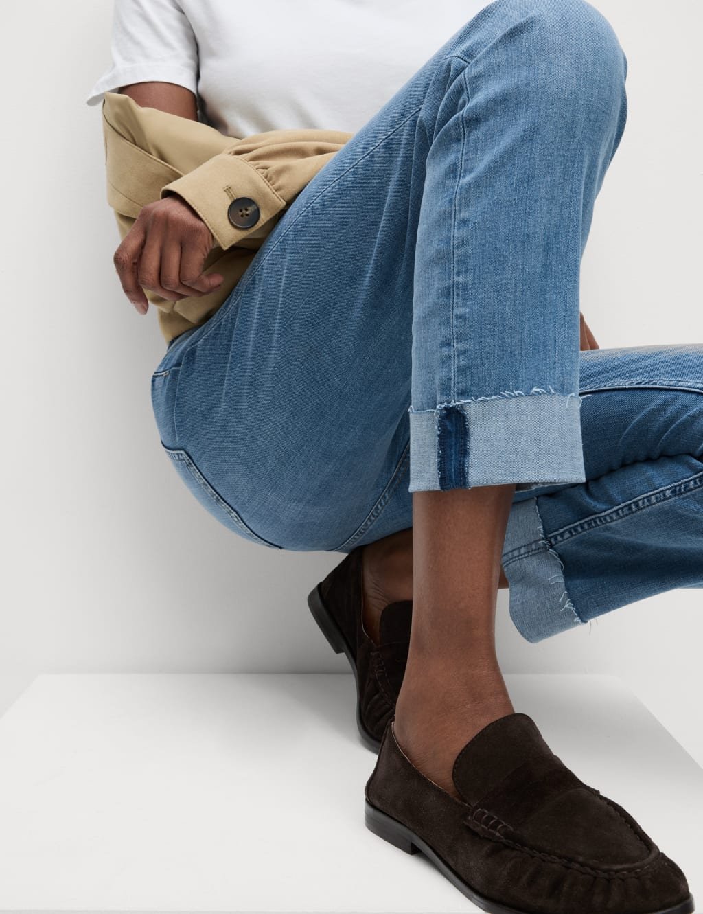 Marks & Spencer M&S Harper Supersoft High Waisted Jeans Light Indigo - 2