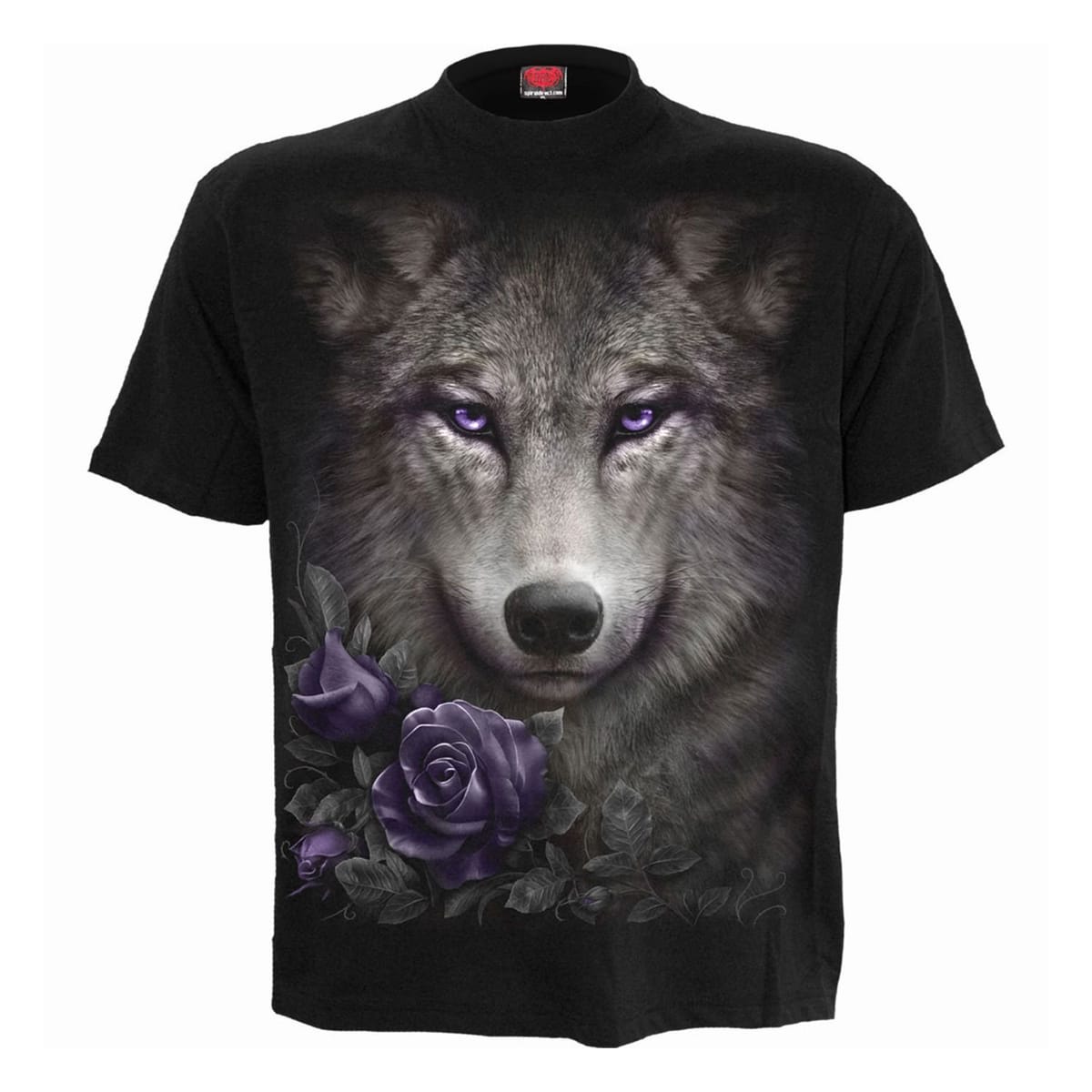 Spiral Direct Spiral Direct Men's Wolf Roses T-Shirt in Black - 1