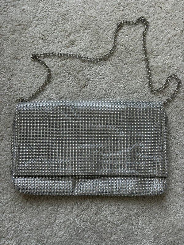 New Look New Look silver sequin evening clutch occasion bag