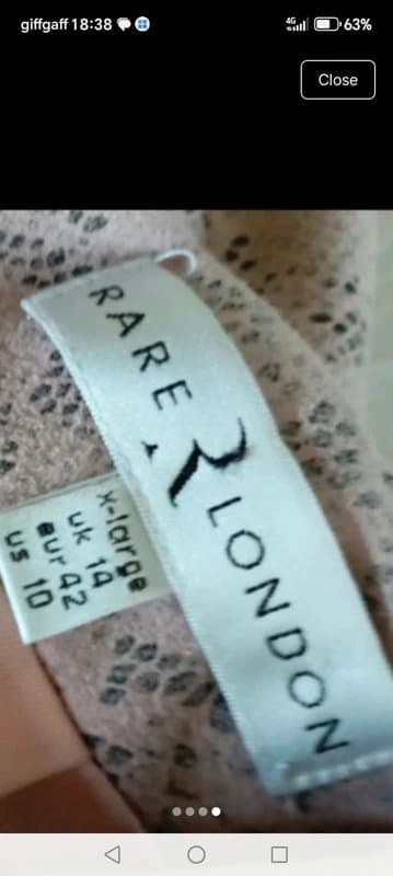 Rare London Ladies size 14  rare london rose light pink pattern midi skirt