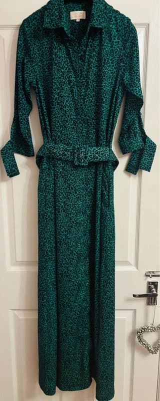 Dancing Leopard Dancing leopard plunge shirt dress wedding work party 10-12 same day post