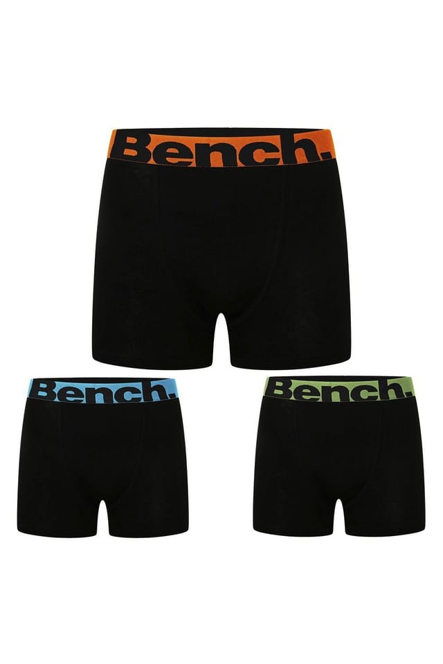 Bench Bench Men's 3 Pack Cotton Boxers Underwear - Tonder Collection in Black - 2