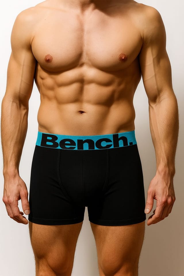 Bench Bench Men's 3 Pack Cotton Boxers Underwear - Tonder Collection in Black - 3
