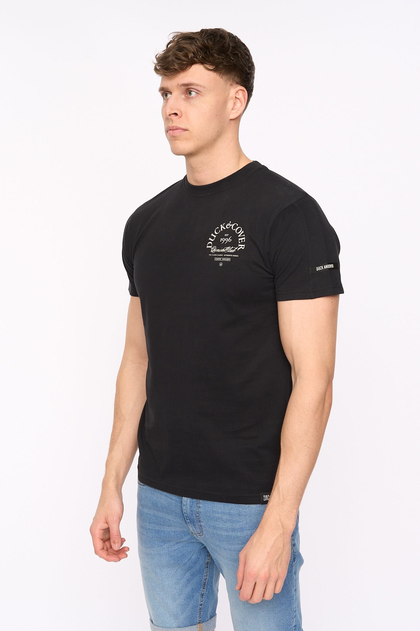Duck and Cover Duck and Cover Men's Sudbury Graphic T-Shirt with Back Print in Black - 4