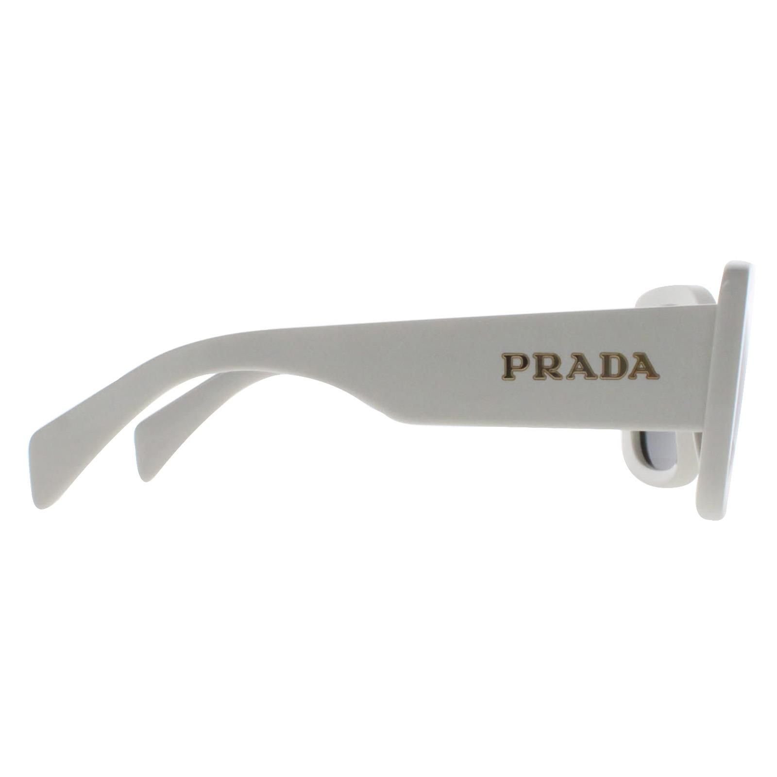 Prada Prada Women's Oval Talc Dark Grey PRA08S in White - 4
