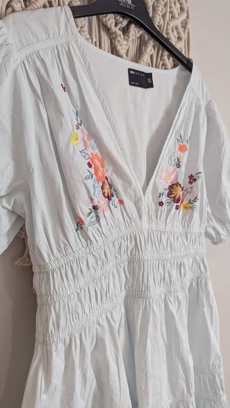 ASOS New summer/ beach cotton dress short pale blue