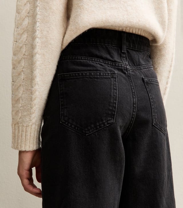 New Look Girls' Black Denim Wide Leg Jeans New Look - 3