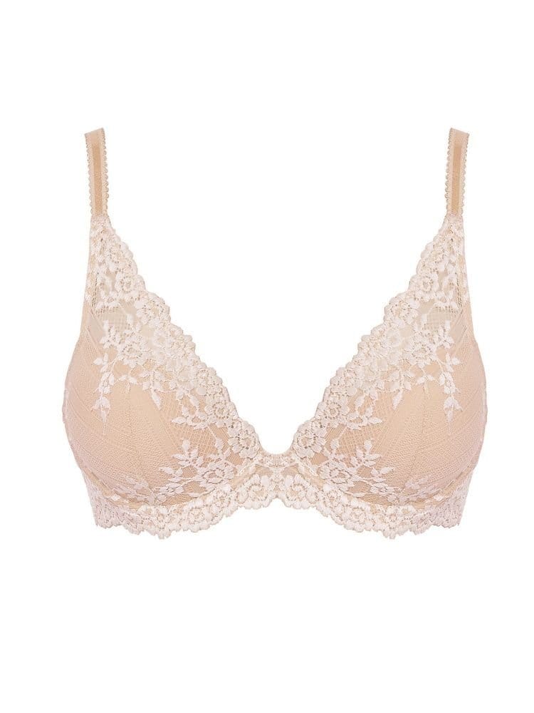 Wacoal Wacoal Women's Embrace Lace Plunge Underwire Bra in Beige - 4