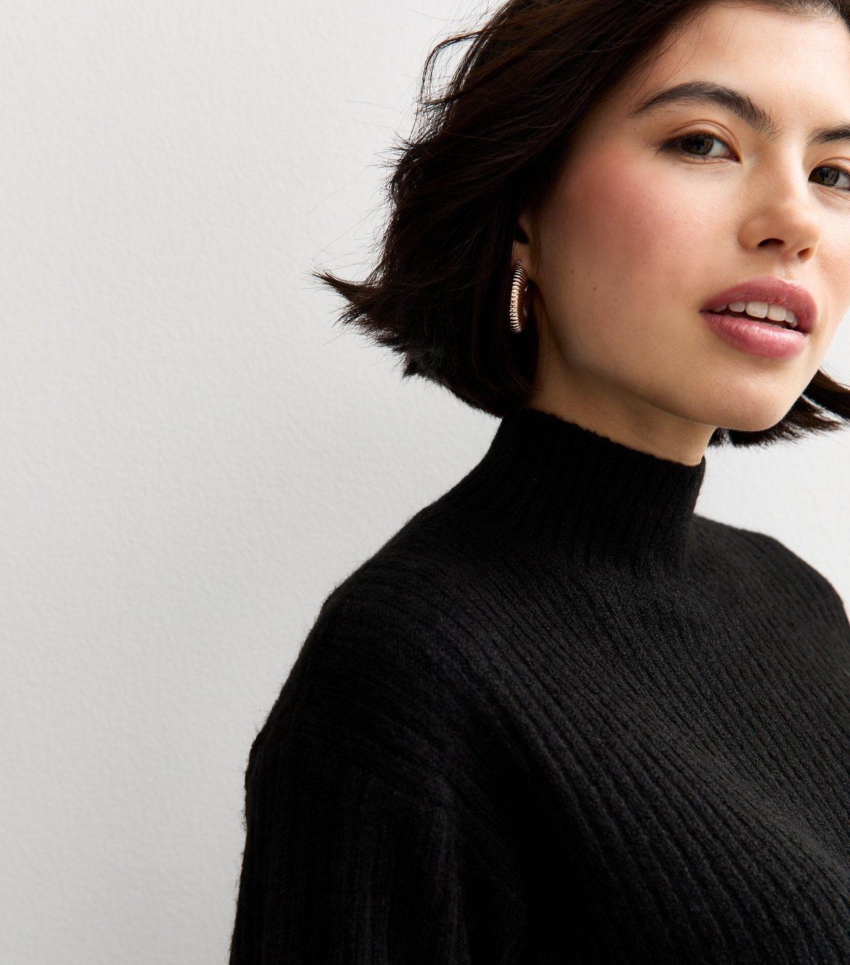 New Look Women's Maternity Black Rib High Neck Midi Dress New Look - 3