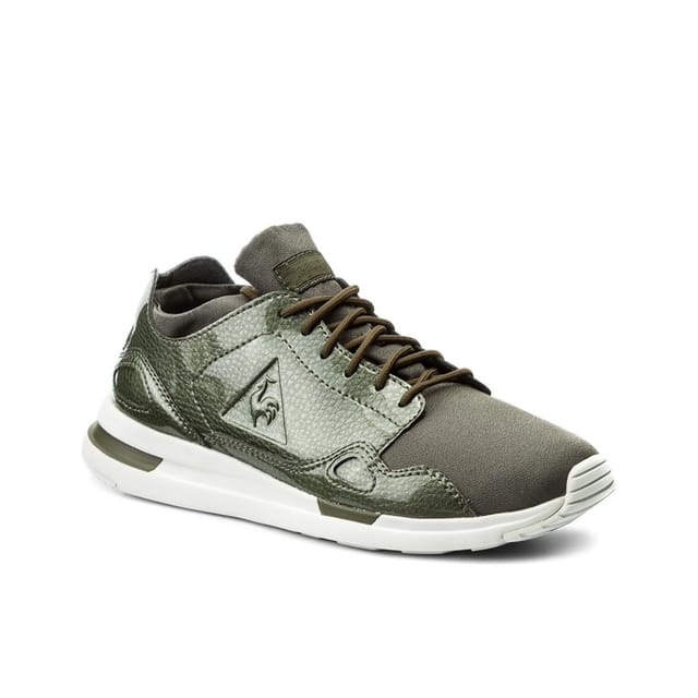 Le Coq Sportif Le Coq Sportif Women's LCS R Flow Lace-Up Green Smooth Leather Trainers - 2