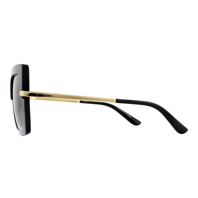 Dolce & Gabbana Dolce & Gabbana Women's Square Top Black on Transparent Black Grey Gradient Sunglasses - 3