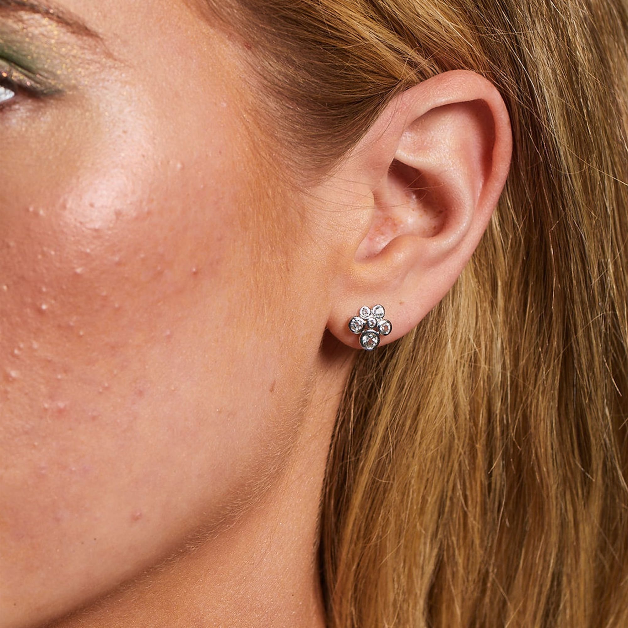 Hot Diamonds Hot Diamonds Women's Tender Cluster Earrings in Silver - 2