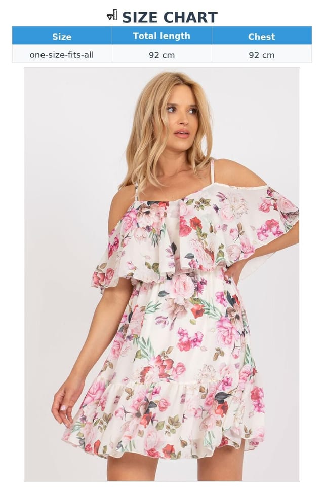 Love Lace Love Lace Women's Floral Strapless Flared Frill Dress in White - 3
