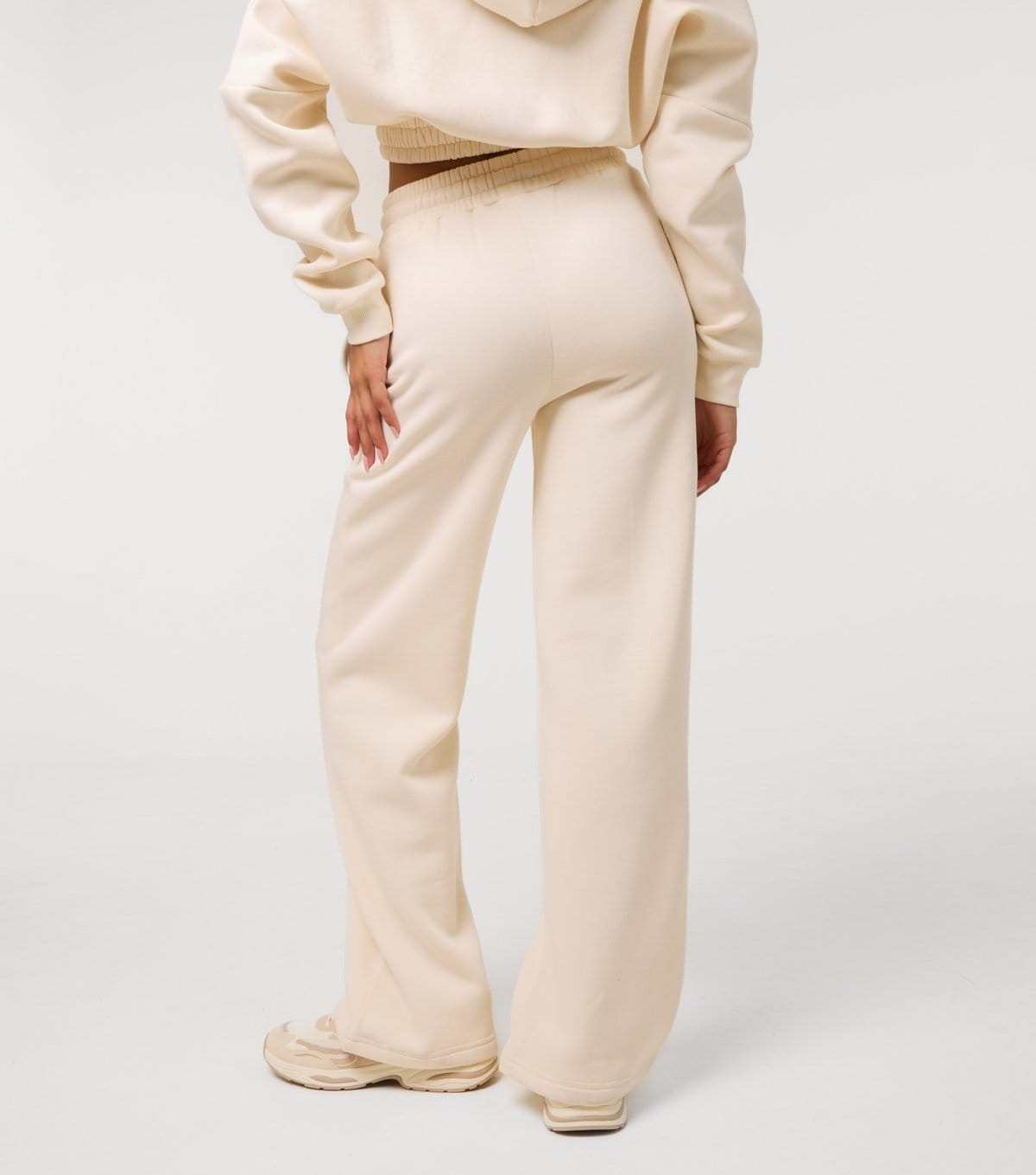 Pink Vanilla Women's Cream Drawstring Straight Leg Joggers Pink Vanilla New Look - 4
