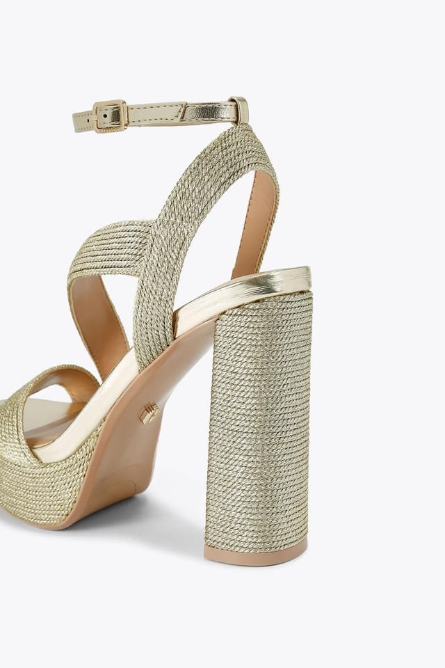 Carvela Carvela Women's 'Gala Platform' Fabric Heels in Gold - 3