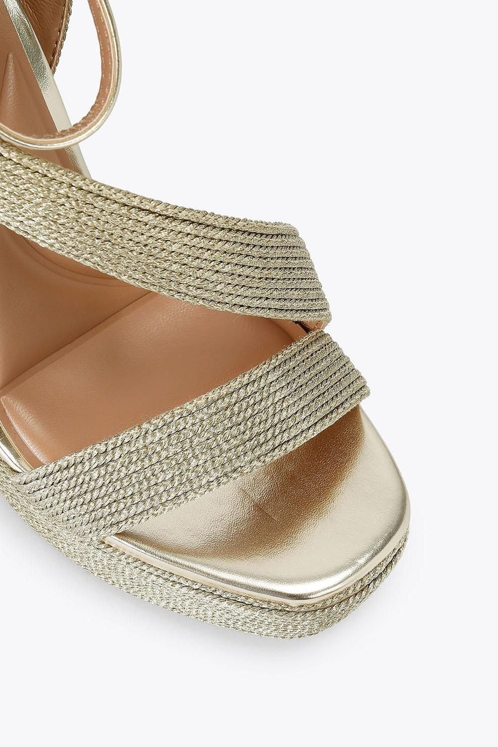 Carvela Carvela Women's 'Gala Platform' Fabric Heels in Gold - 4