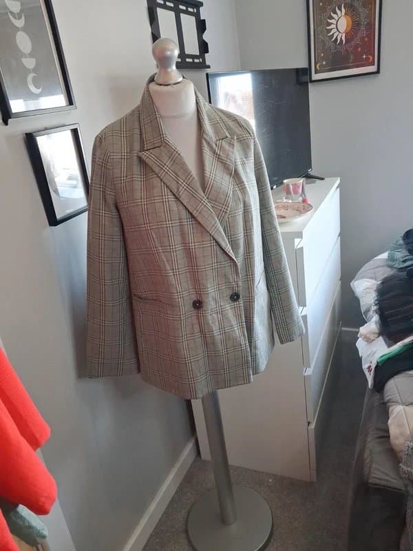 Topshop Topshop ladies plaid check blazer new