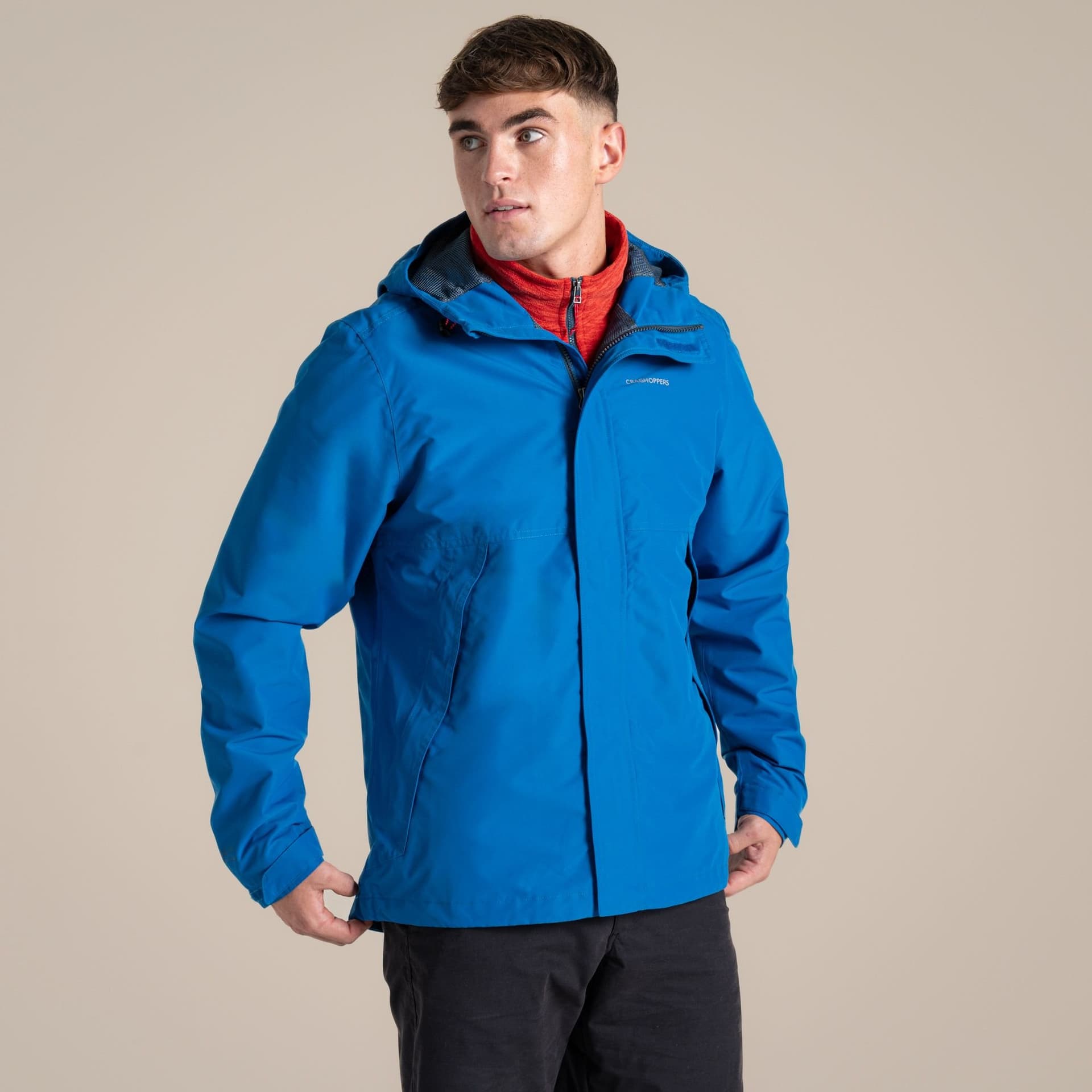 Craghoppers Craghoppers Men's Ossus Lightweight Waterproof Shell Jacket in Mid Blue