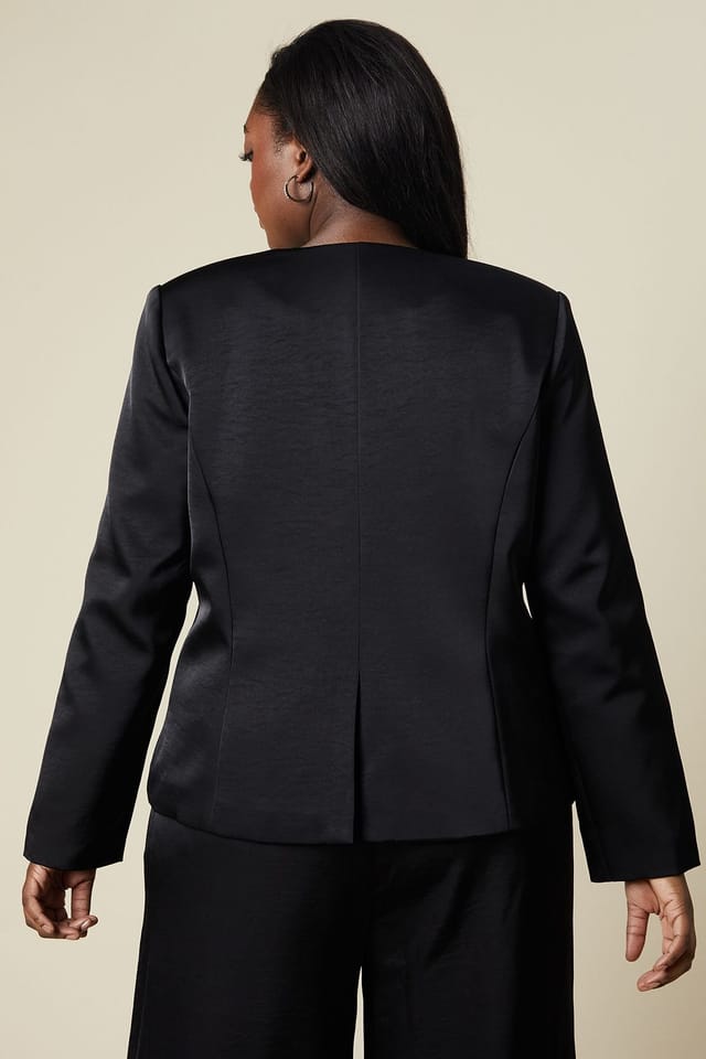 Wallis Wallis Women's Curve Tie Detail Jacket in Black - 3