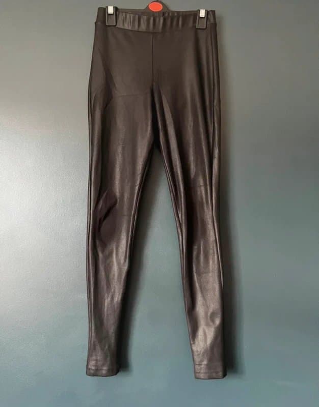New Look Size 10 black new look wet look leggings