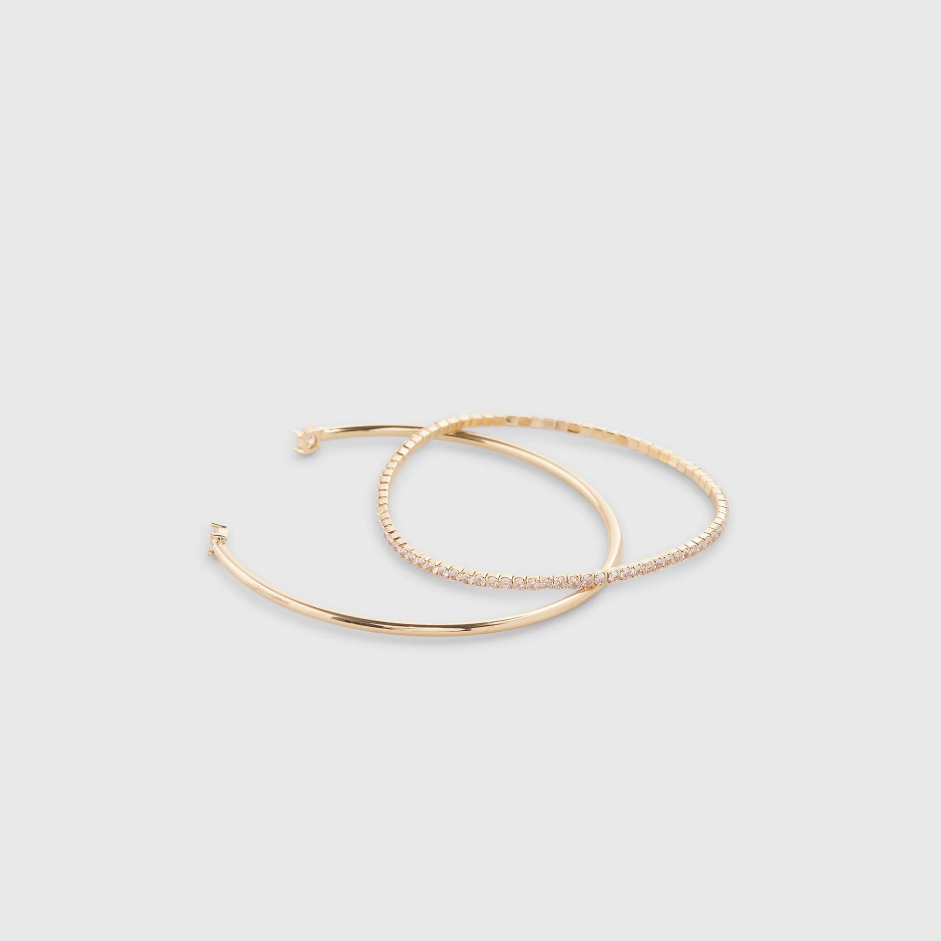 River Island River Island Womens Gold Diamond Simulant Bracelet Pack Of 2
