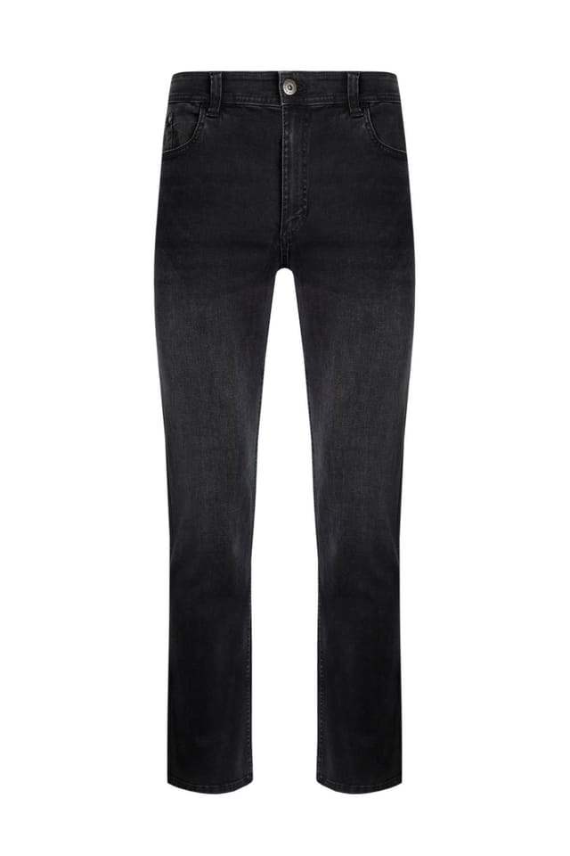 Weird Fish Weird Fish Men's Eddie Straight Leg Denim Jeans in Jet Black - 2