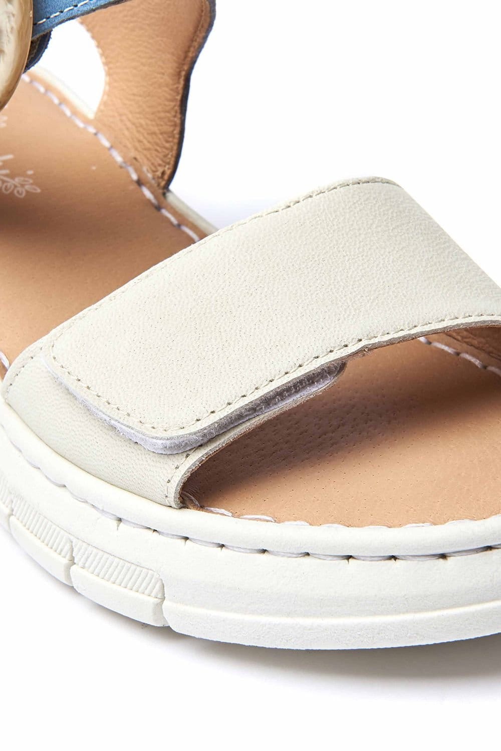 Moshulu Moshulu Women's Jolla' Strappy Low-Wedge Sandals in Blue - 4