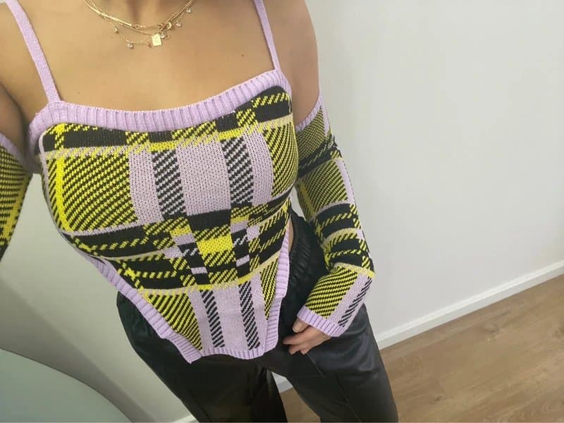 ASOS Off shoulder long sleeve corset top