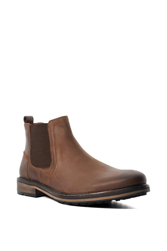 Dune London Dune London Men's Wide Fit 'Chorleys' Leather Chelsea Boots in Brown - 2